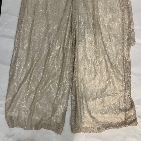 Eloquii Elegant Cream Sequin Jumpsuit - Picture 6 of 9